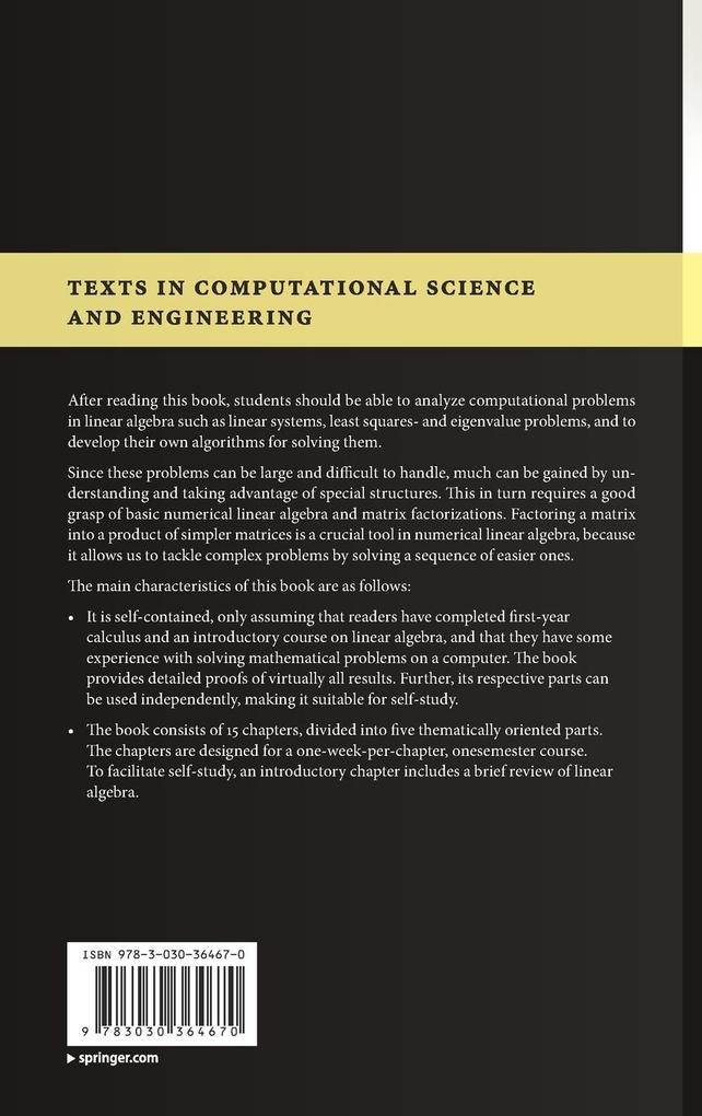 Weitere Ansicht: Numerical Linear Algebra and Matrix Factorizations | Tom Lyche