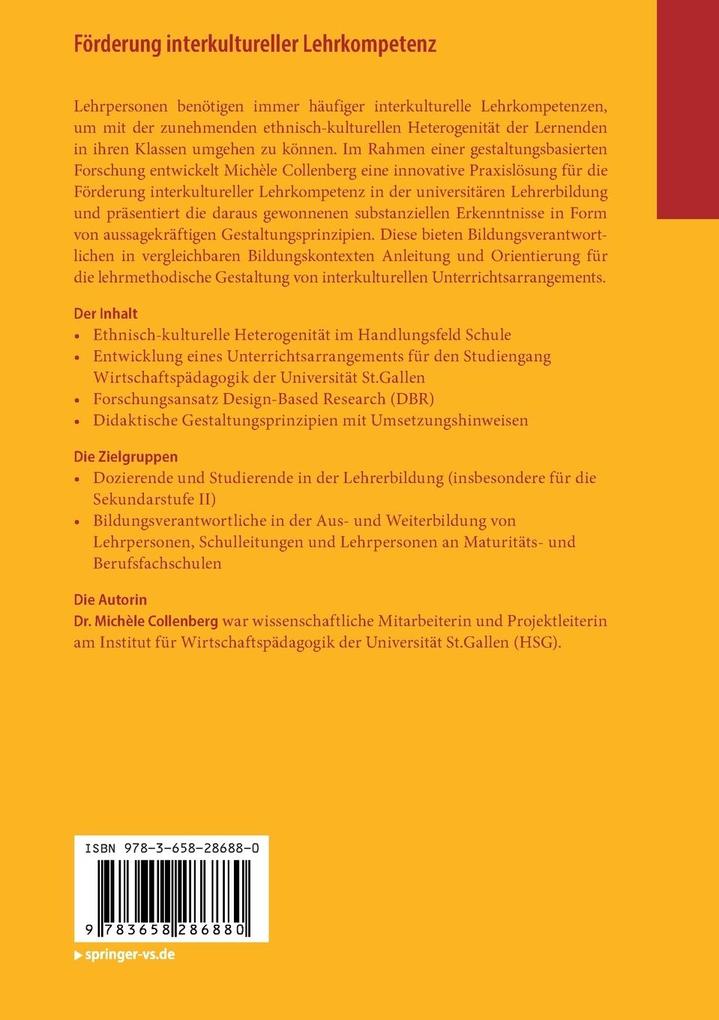 Weitere Ansicht: Förderung interkultureller Lehrkompetenz | Michèle Collenberg
