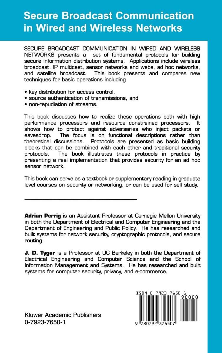 Weitere Ansicht: Secure Broadcast Communication | Adrian Perrig, J. D. Tygar