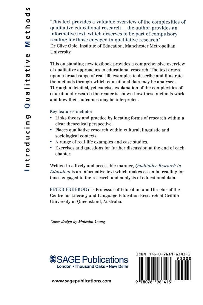 Weitere Ansicht: Qualitative Research in Education | Peter Freebody