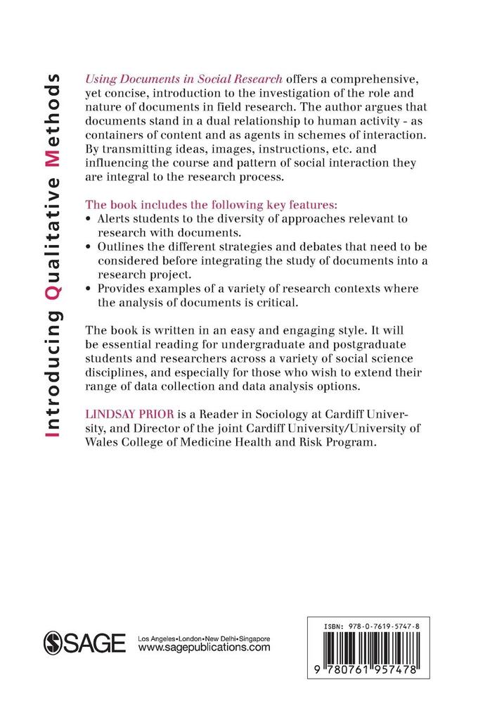 Weitere Ansicht: Using Documents in Social Research | Lindsay Prior