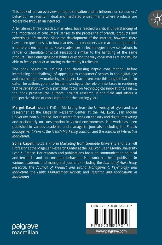 Weitere Ansicht: Haptic Sensation and Consumer Behaviour | Margot Racat, Sonia Capelli