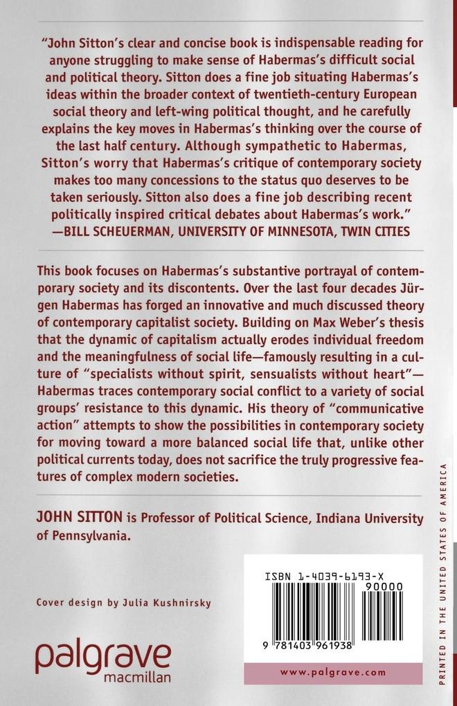 Weitere Ansicht: Habermas and Contemporary Society | J. Sitton