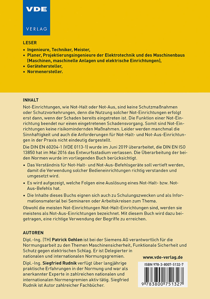 Weitere Ansicht: Not-Halt oder Not-Aus? | Patrick Gehlen, Siegfried Rudnik