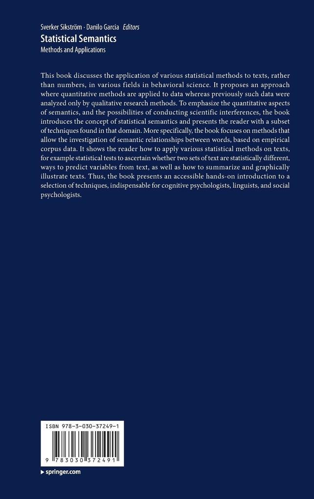 Weitere Ansicht: Statistical Semantics