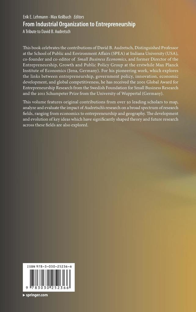 Weitere Ansicht: From Industrial Organization to Entrepreneurship