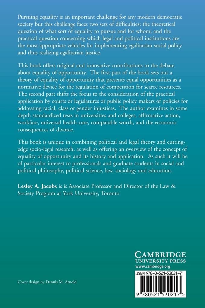 Weitere Ansicht: Pursuing Equal Opportunities | Lesley Jacobs