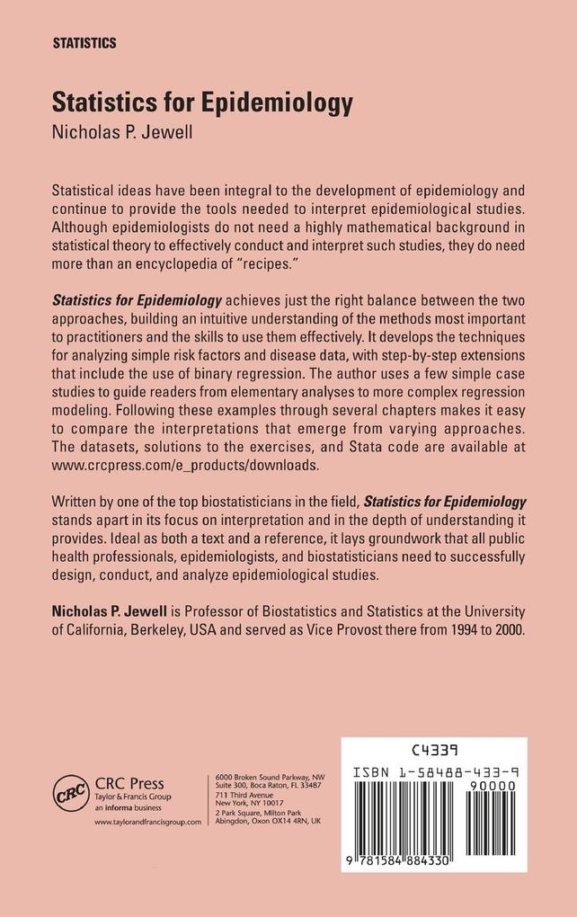 Weitere Ansicht: Statistics for Epidemiology | Nicholas P. Jewell