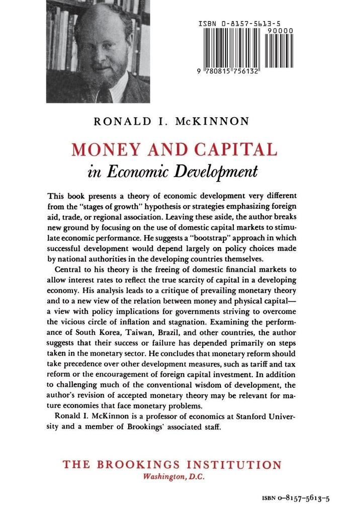 Weitere Ansicht: Money and Capital in Economic Development | Ronald I. McKinnon