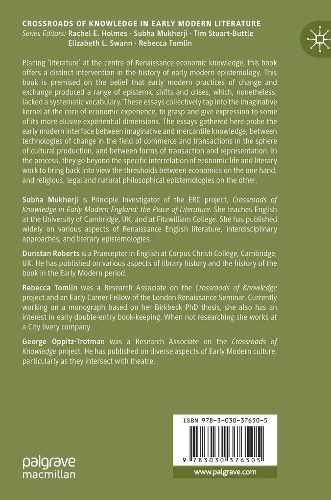 Weitere Ansicht: Economies of Literature and Knowledge in Early Modern Europe