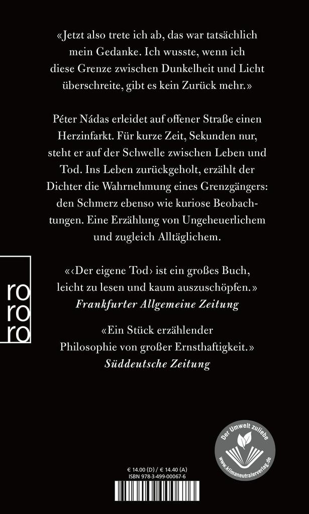 Weitere Ansicht: Der eigene Tod | Péter Nádas