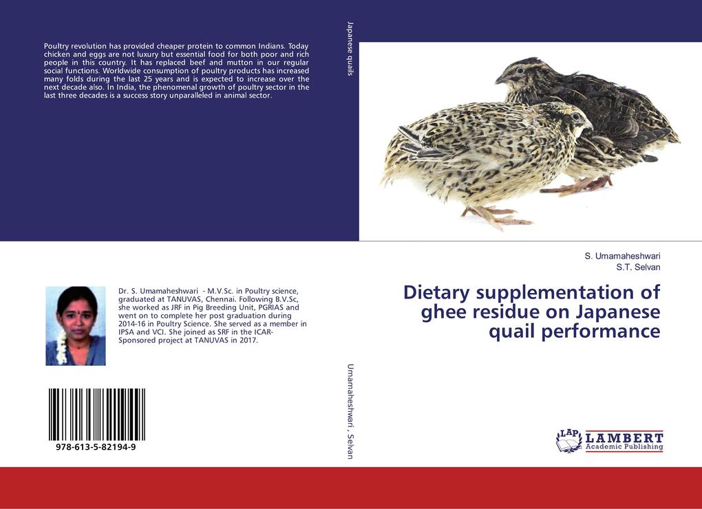 Dietary supplementation of ghee residue on Japanese quail performance als Buch (kartoniert)