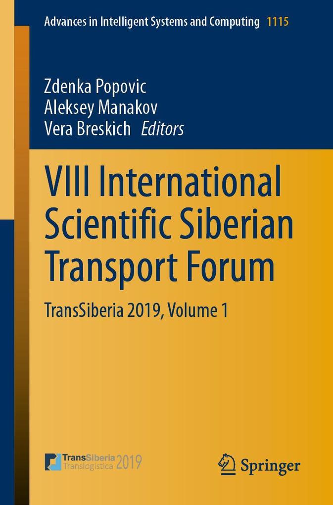 Produktbild: VIII International Scientific Siberian Transport Forum