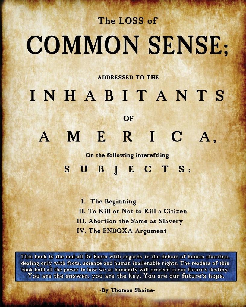 Produktbild: The Loss of Common Sense | Shaine Thomas