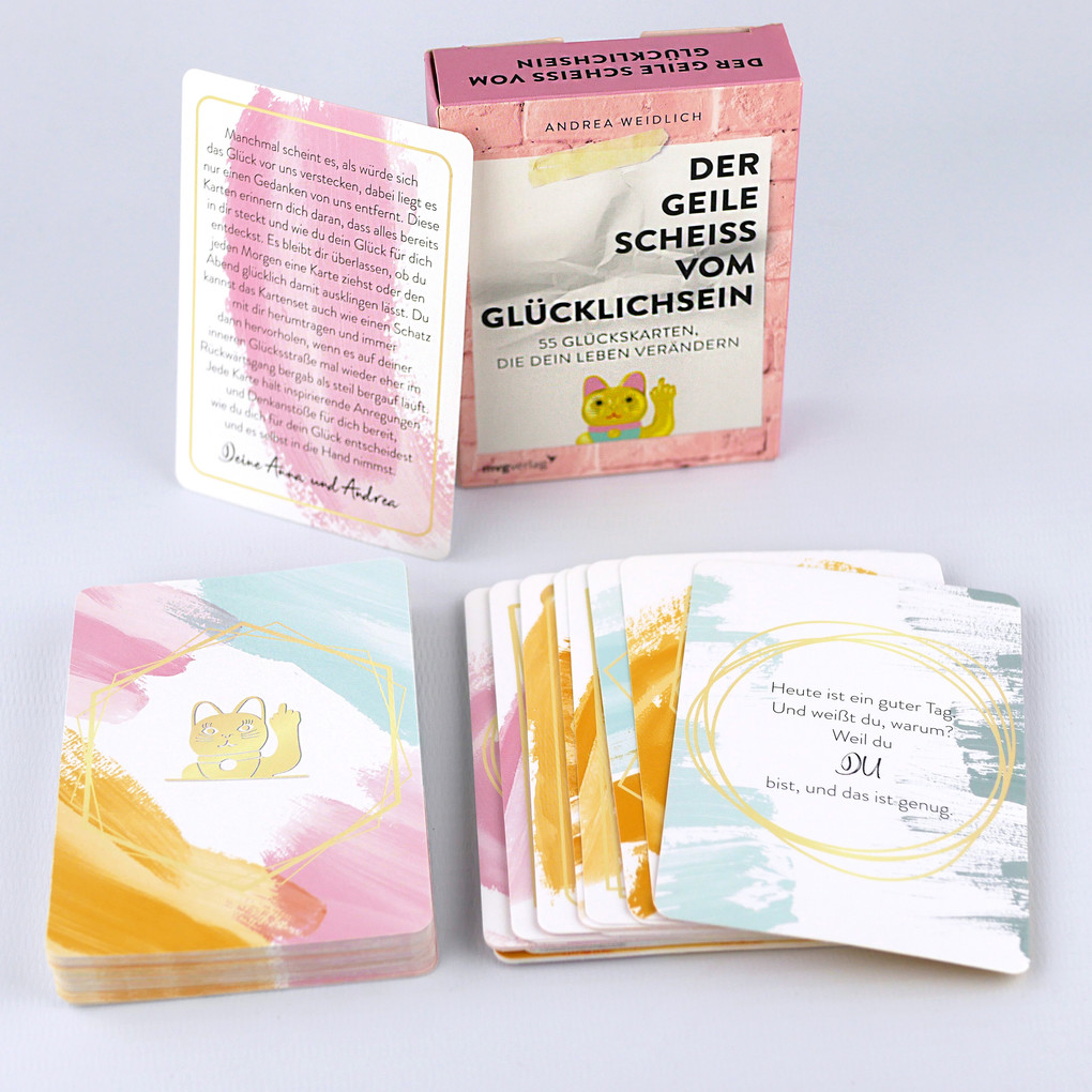 Weitere Ansicht: Der geile Scheiß vom Glücklichsein - 55 Glückskarten, die dein Leben verändern | Andrea Weidlich