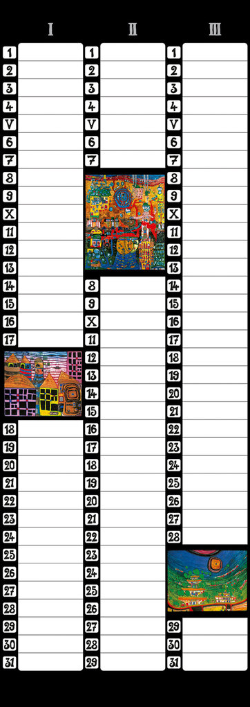 Weitere Ansicht: Hundertwasser Birthday Calendar | Friedensreich Hundertwasser