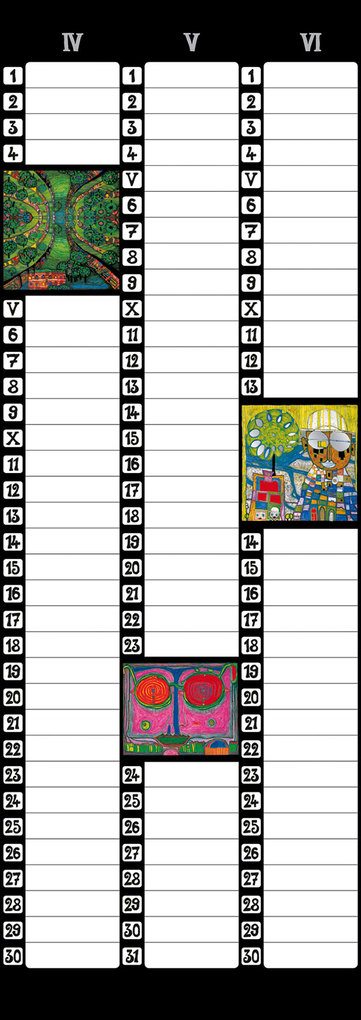 Weitere Ansicht: Hundertwasser Birthday Calendar | Friedensreich Hundertwasser