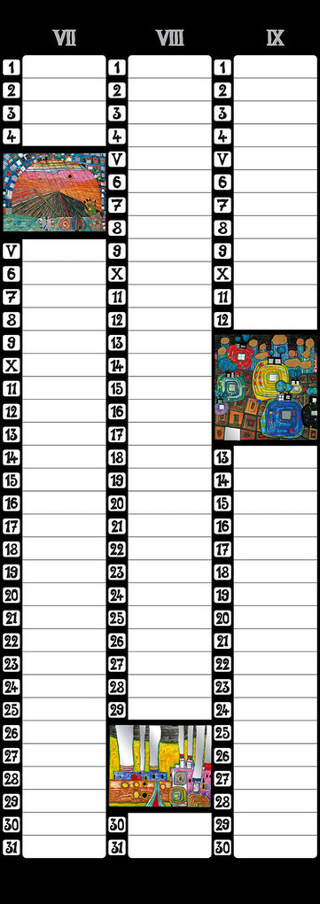 Weitere Ansicht: Hundertwasser Birthday Calendar | Friedensreich Hundertwasser