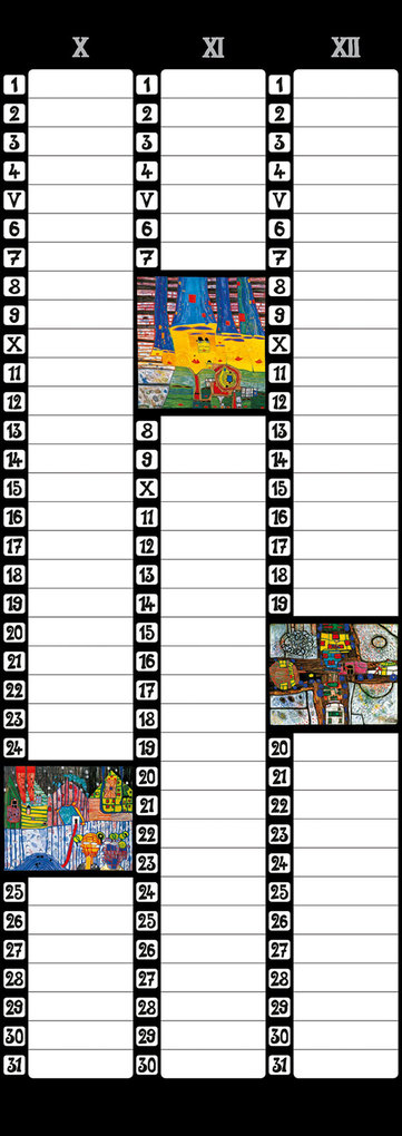 Weitere Ansicht: Hundertwasser Birthday Calendar | Friedensreich Hundertwasser