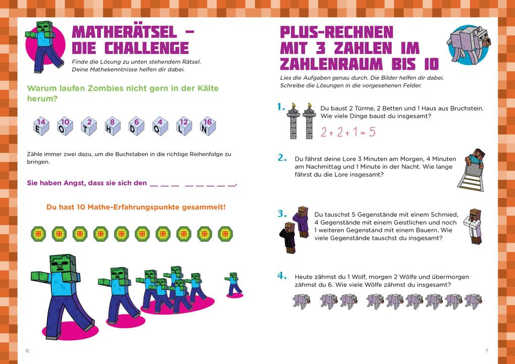 Weitere Ansicht: Mathe für Minecrafter - Textaufgaben 1. und 2. Klasse
