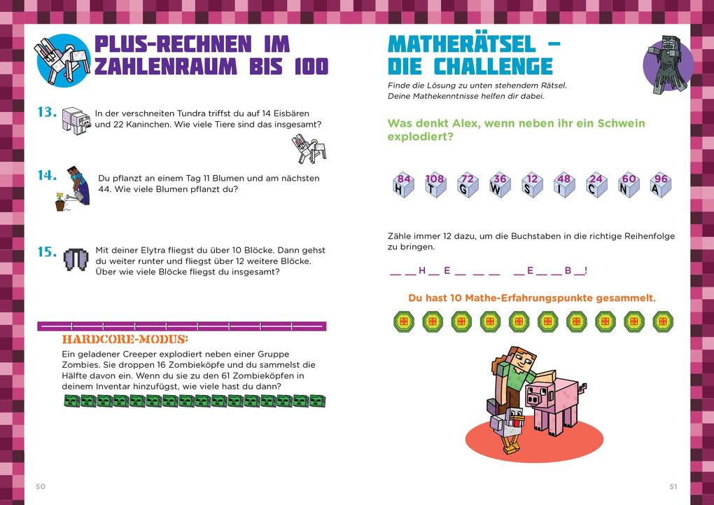 Weitere Ansicht: Mathe für Minecrafter - Textaufgaben 1. und 2. Klasse