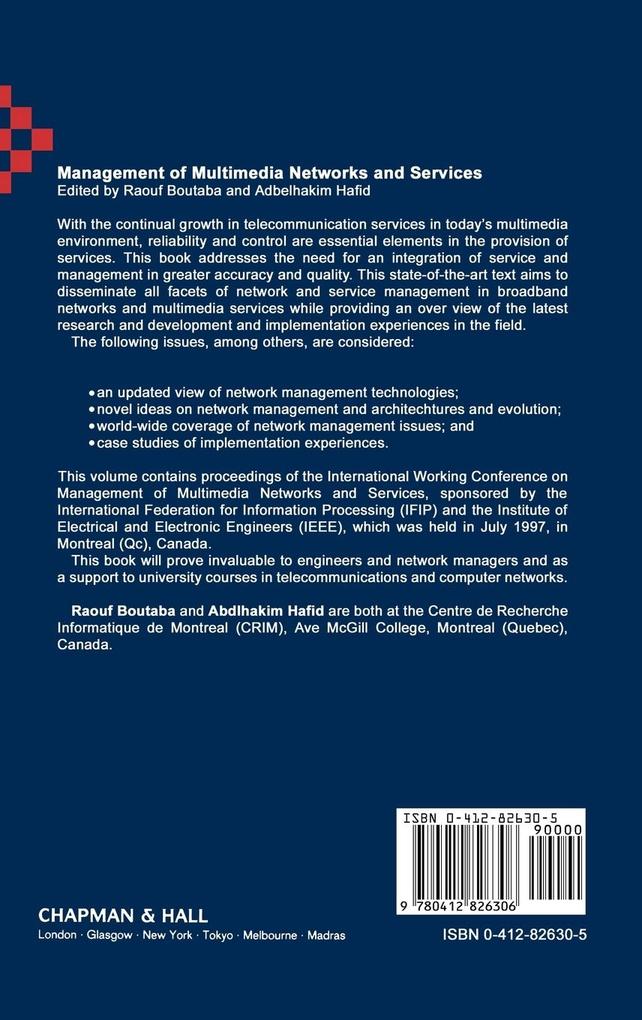 Weitere Ansicht: Management of Multimedia Networks and Services