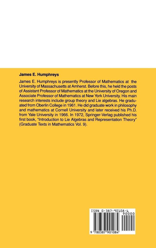 Weitere Ansicht: Linear Algebraic Groups | James E. Humphreys