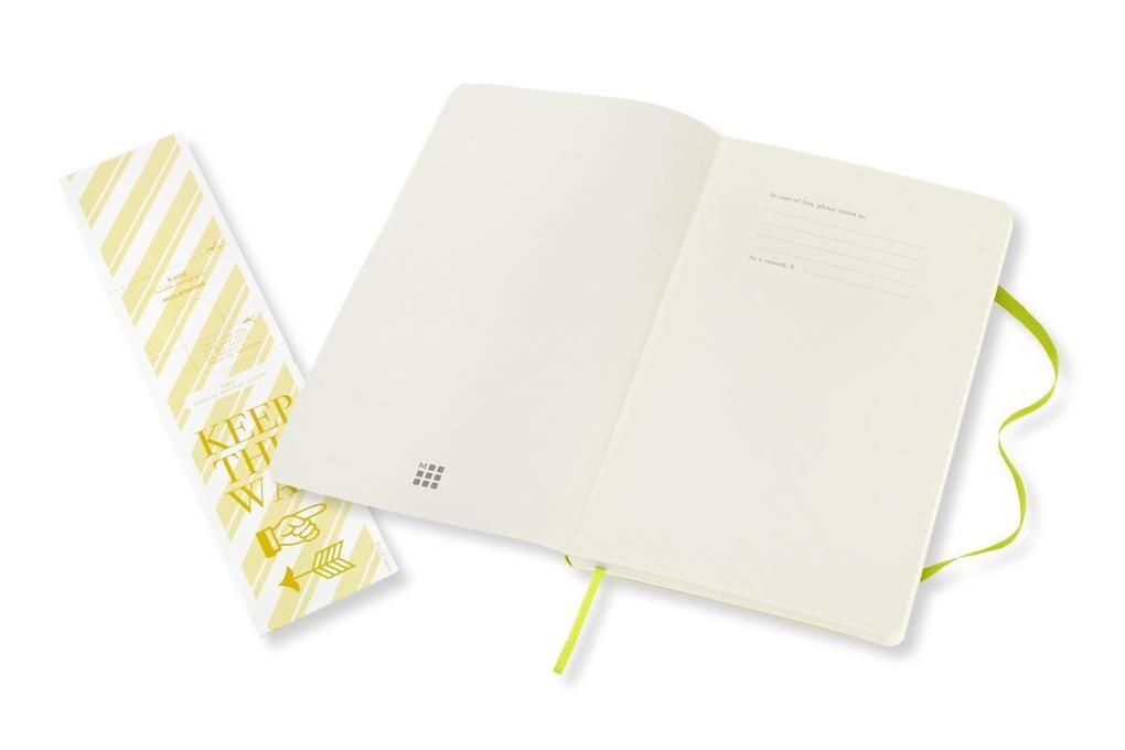 Weitere Ansicht: Moleskine Notizbuch Large/A5, Blanko, Weicher Einband, Limetten Grün