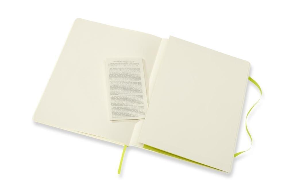 Weitere Ansicht: Moleskine Notizbuch XL, Blanko, Weicher Einband, Limetten Grün