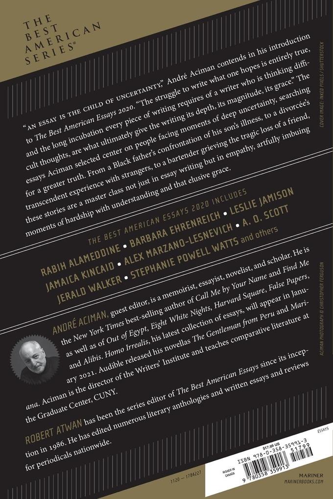 Weitere Ansicht: The Best American Essays 2020 | Robert Atwan, André Aciman