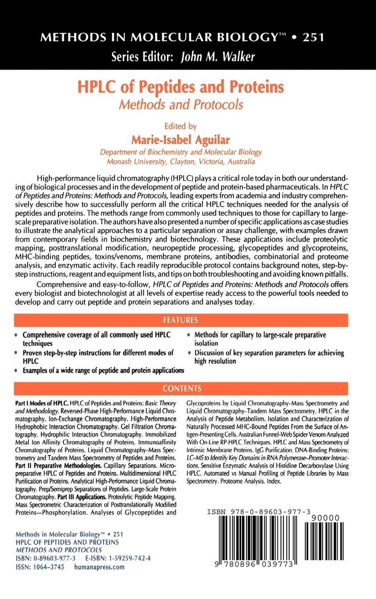 Weitere Ansicht: HPLC of Peptides and Proteins