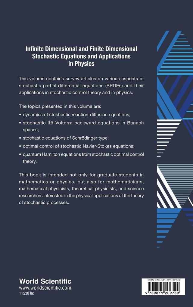 Weitere Ansicht: INFINITE DIMENSION & FINITE DIMENSION STOCH EQUATION & APPL | Grecksch Wilfried