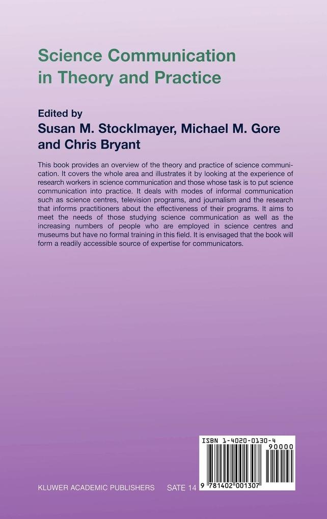 Weitere Ansicht: Science Communication in Theory and Practice