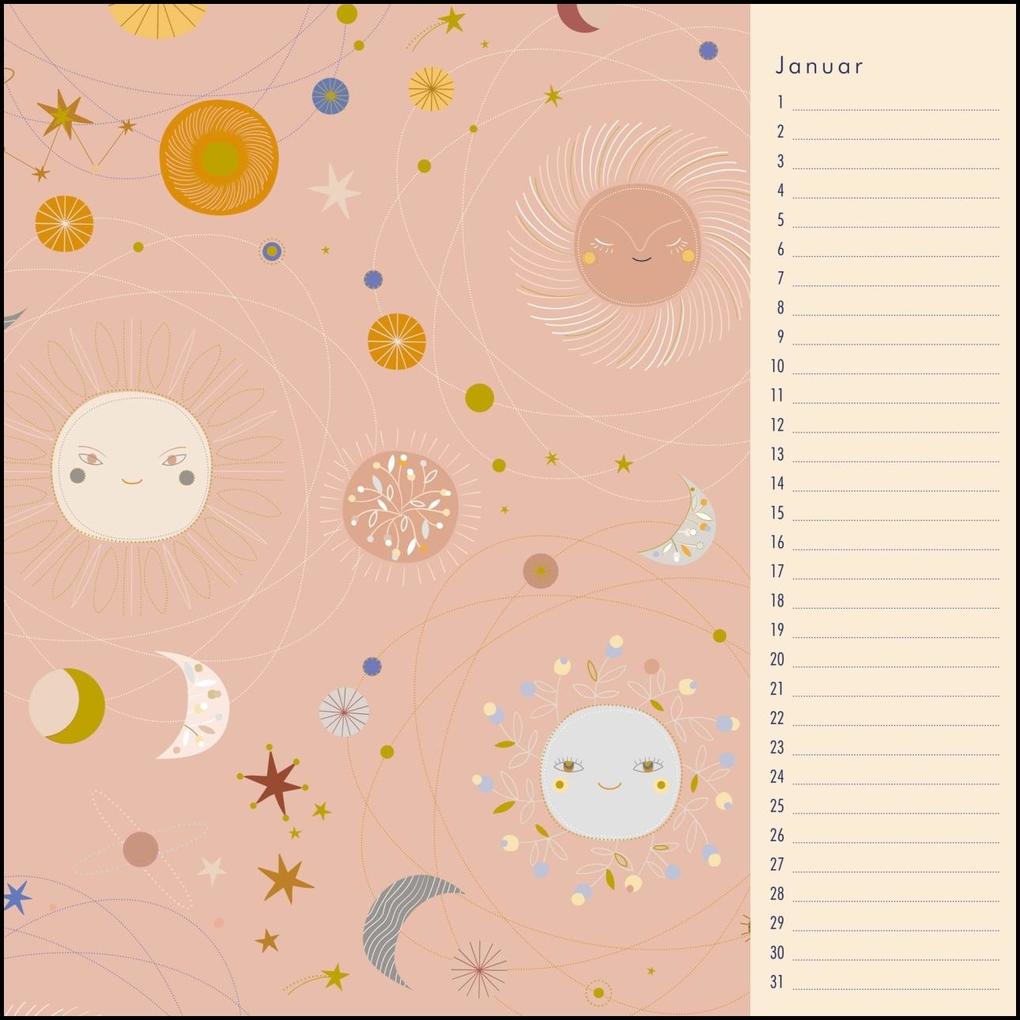 Weitere Ansicht: Immerwährender Geburtstagskalender - Little Cosmos - Turnowsky - Quadrat-Format 24 x 24 cm