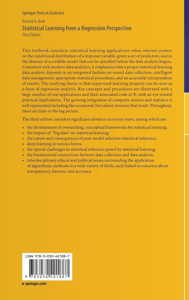 Weitere Ansicht: Statistical Learning from a Regression Perspective | Richard A. Berk