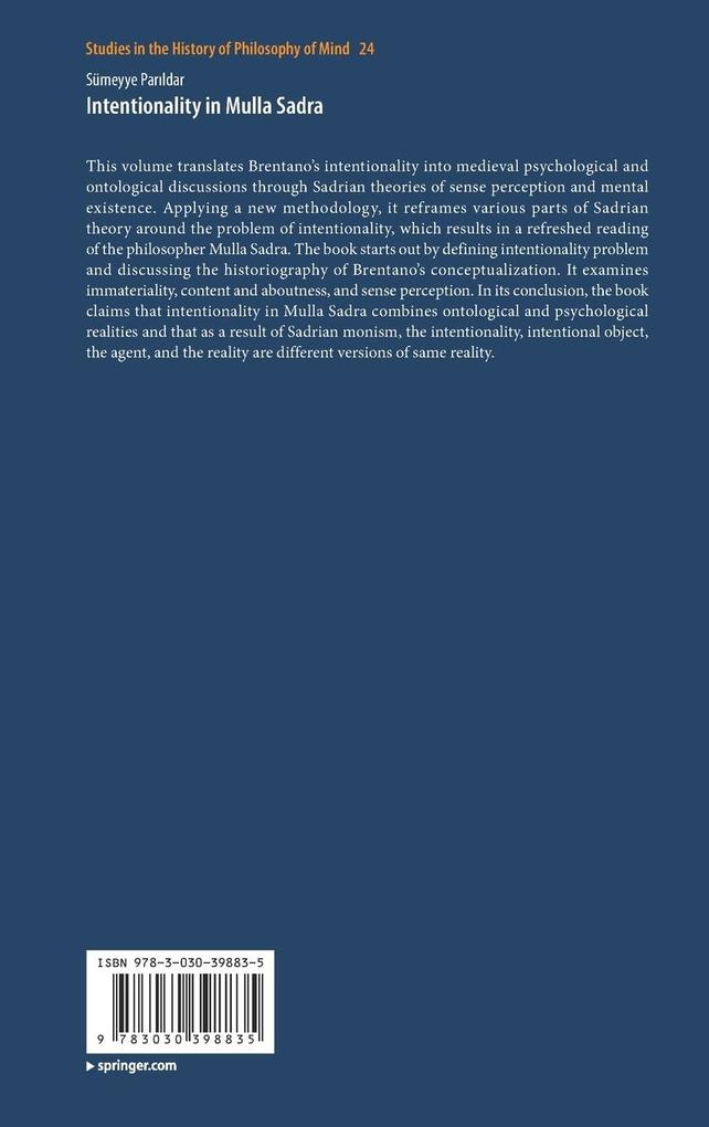Weitere Ansicht: Intentionality in Mulla Sadra | Sümeyye Parldar, Sümeyye Parildar