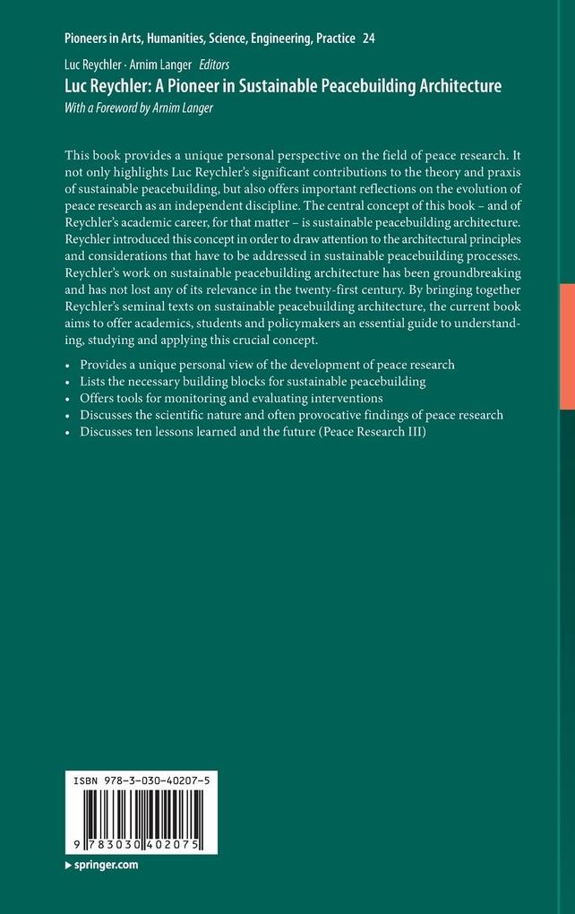 Weitere Ansicht: Luc Reychler: A Pioneer in Sustainable Peacebuilding Architecture