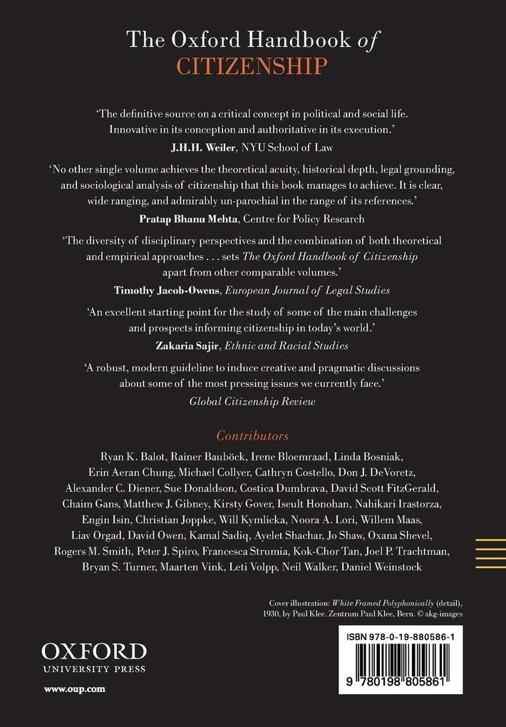 Weitere Ansicht: The Oxford Handbook of Citizenship