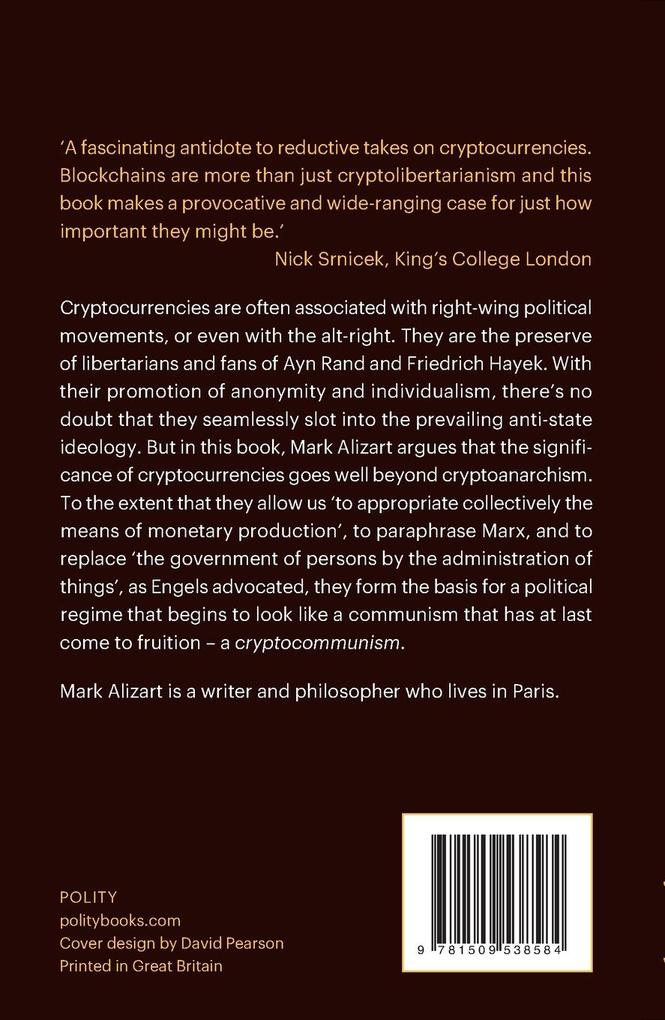 Weitere Ansicht: Cryptocommunism | Mark Alizart