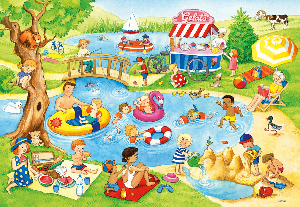 Weitere Ansicht: Ravensburger Kinderpuzzle - 05057 Freizeit am See - Puzzle für Kinder ab 4 Jahren, mit 2x24 Teilen