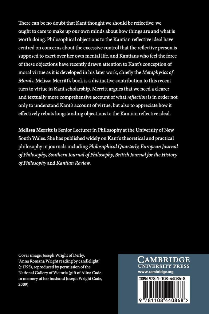 Weitere Ansicht: Kant on Reflection and Virtue | Melissa Merritt