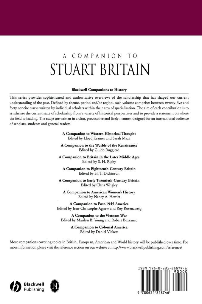 Weitere Ansicht: A Companion to Stuart Britain