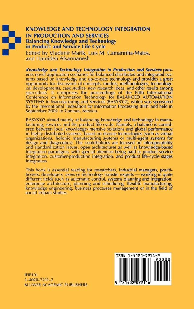 Weitere Ansicht: Knowledge and Technology Integration in Production and Services