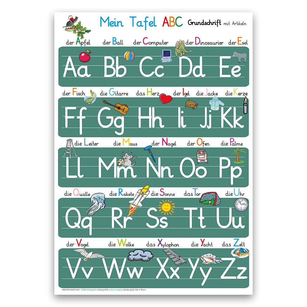 Produktbild: Mein Tafel-ABC in Grundschrift mit Artikeln | Helga Momm