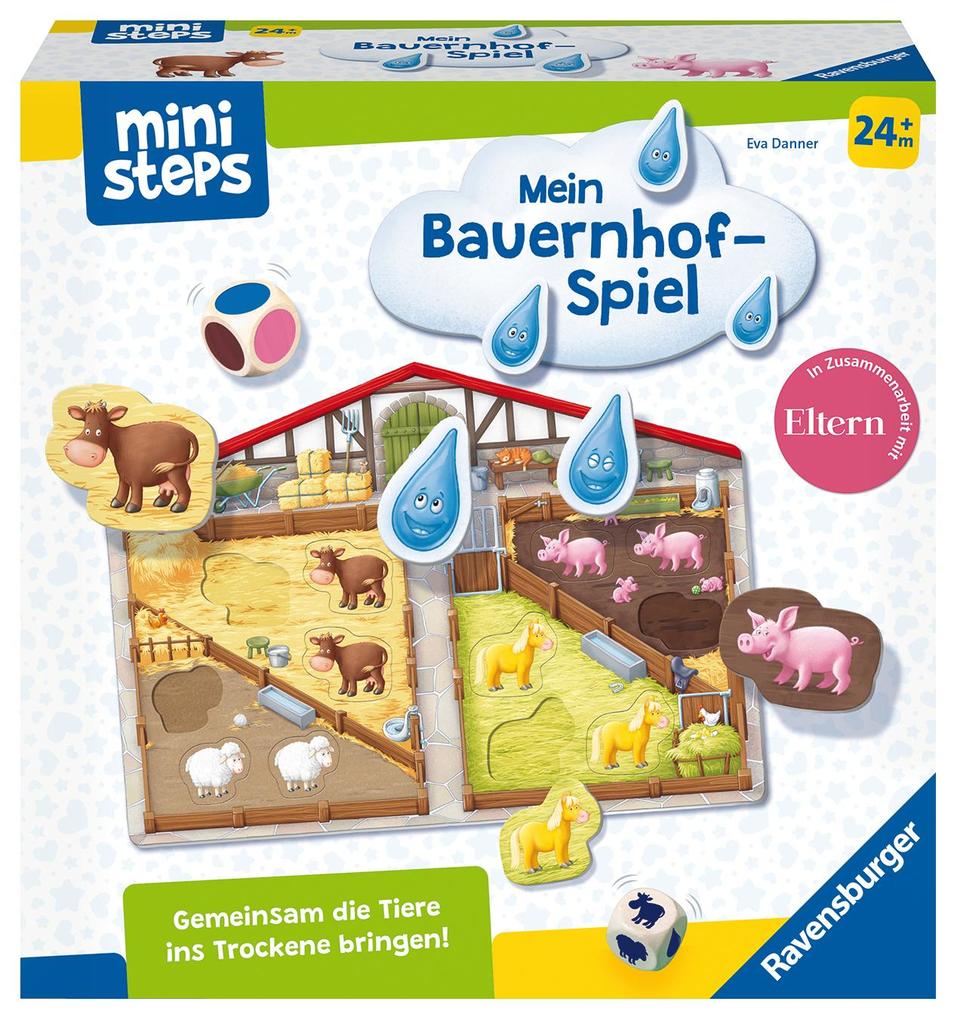 Produktbild: Ravensburger ministeps 4173 Unser Bauernhof-Spiel, Erstes Spiel rund um Tiere, Farben und Formen - Spielzeug ab 2 Jahre | Eva Danner