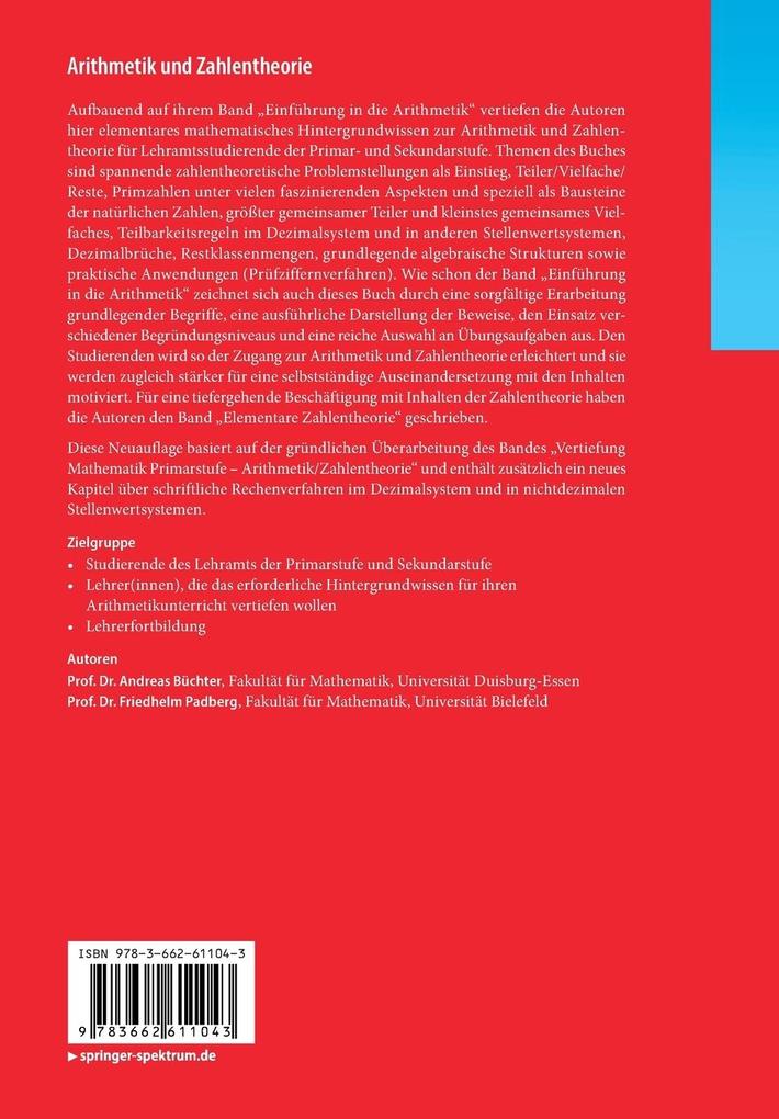 Weitere Ansicht: Arithmetik und Zahlentheorie | Andreas Büchter, Friedhelm Padberg