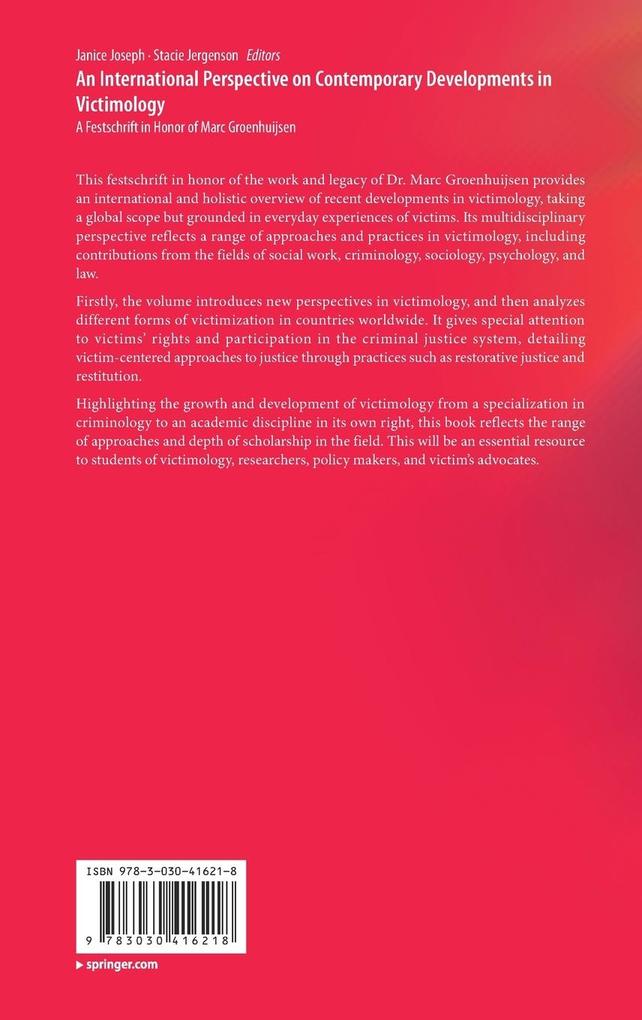 Weitere Ansicht: An International Perspective on Contemporary Developments in Victimology
