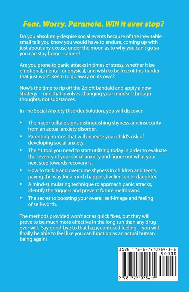 Weitere Ansicht: The Social Anxiety Disorder Solution | Michael Cooper