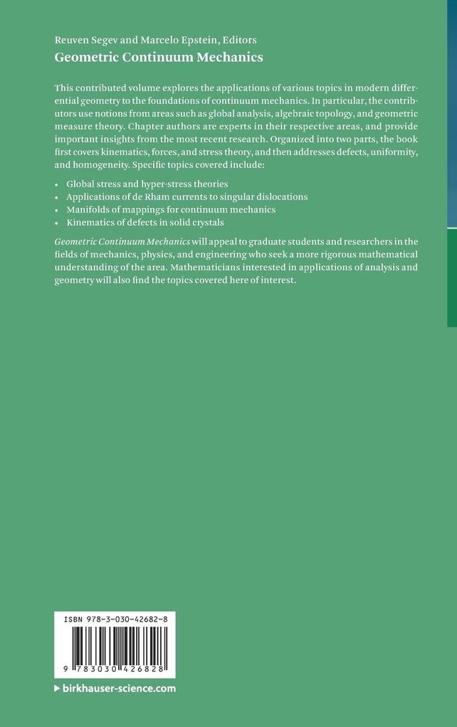 Weitere Ansicht: Geometric Continuum Mechanics