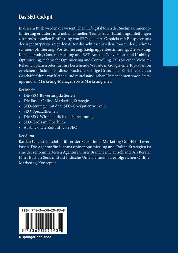 Weitere Ansicht: Das SEO-Cockpit | Bastian Sens